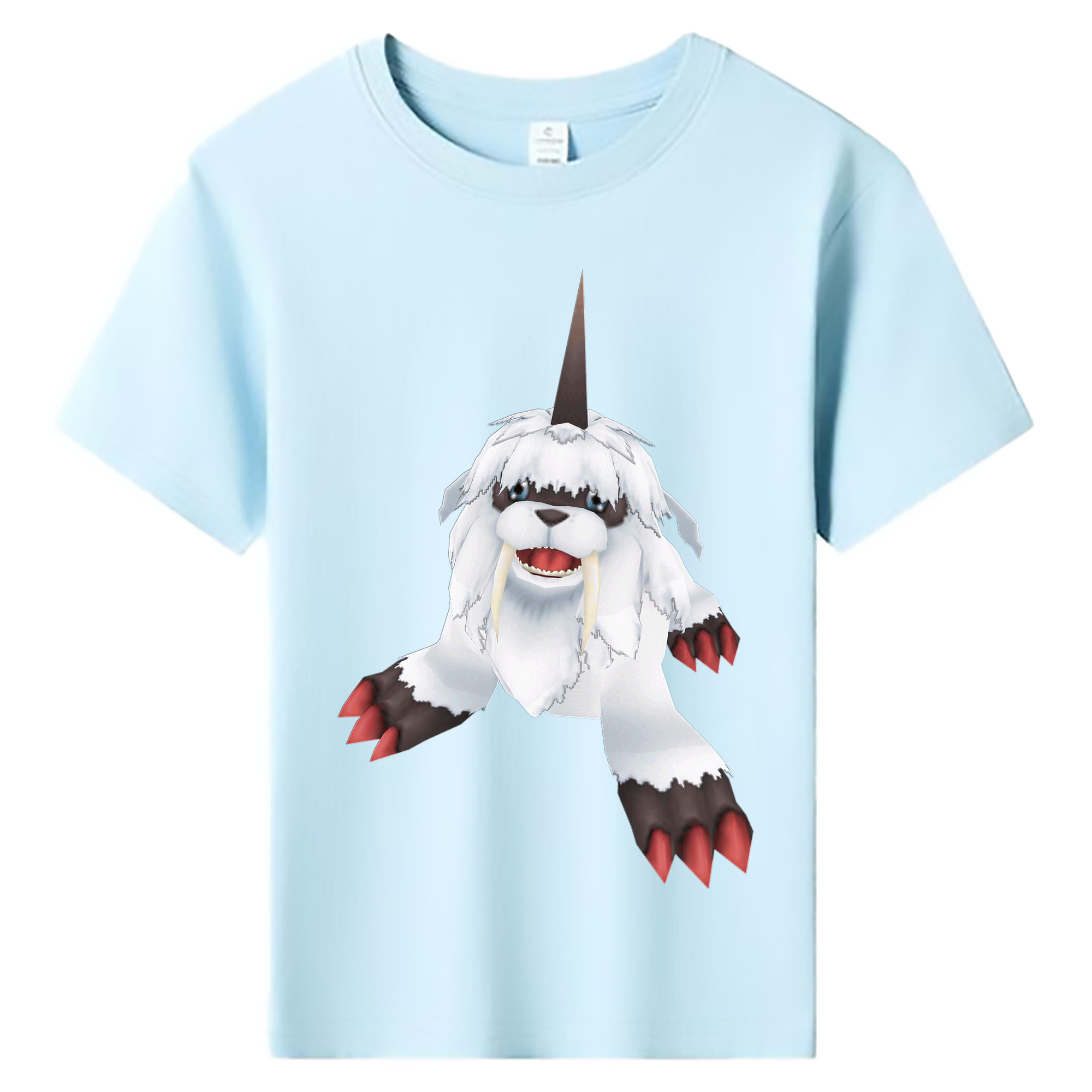 （画像用） Digimon デジタルモンスター/デジモン 綿100％キッズTシャツ（フロントプリント）